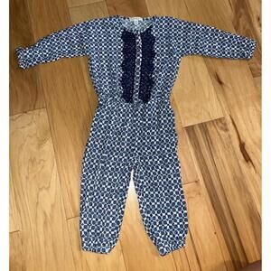 JESSICA SIMPSON GIRLS PATTERNED ROMPER SIZE 24M EXCELLENT COND LD3